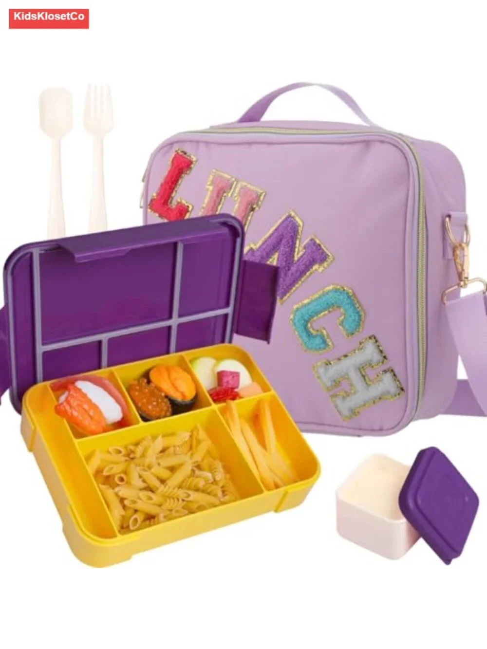 Insulated Lunch Bag for Kids with Bento Box, Leakproof Reusable, Adjustable